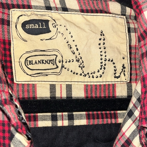 BlankNYC ladies western wear snap down plaid front /sequined back top size sm - Picture 4 of 16